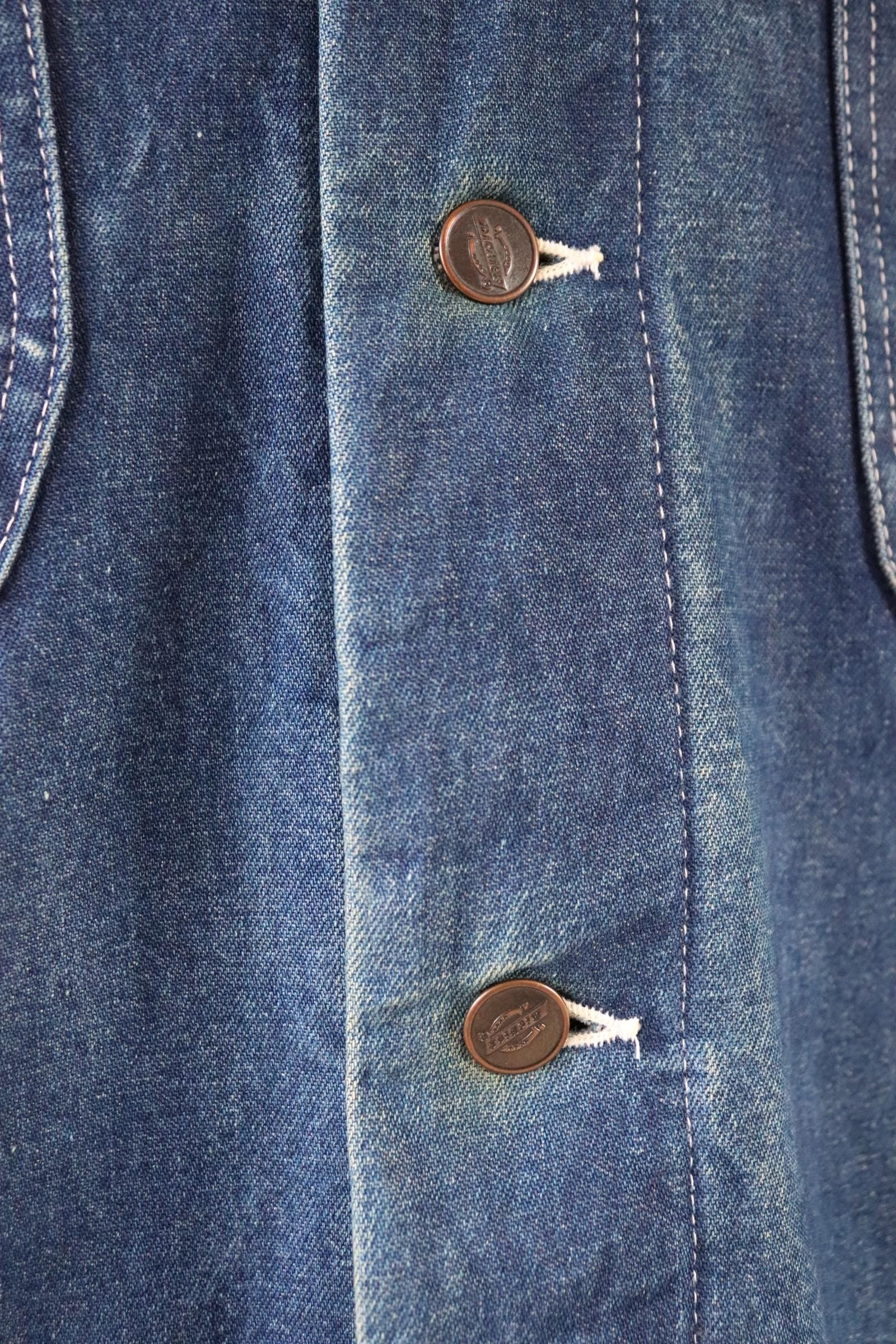 Vintage 1990s 90s Dickies blue denim blanket lined barn chore jacket workwear work chore 50” chest
