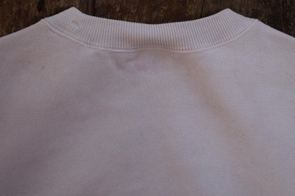 Vintage 1990s 90s Champion white plain short sleeve warm up sweatshirt 39" chest sports sportswear reverse weave