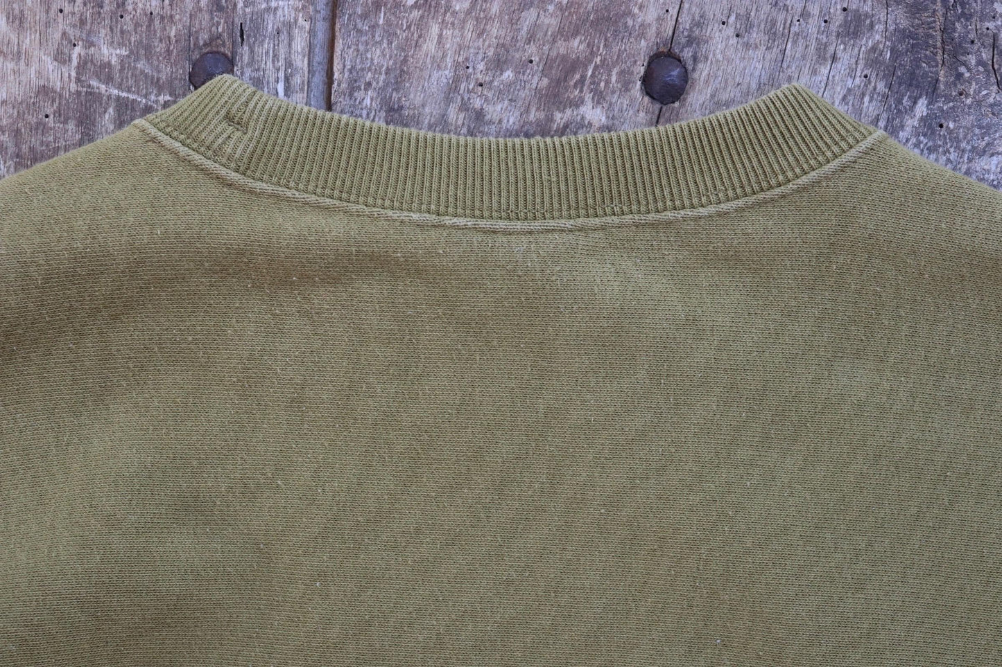 Vintage 1990s 90s Champion olive green plain sweatshirt 39" chest sports sportswear reverse weave