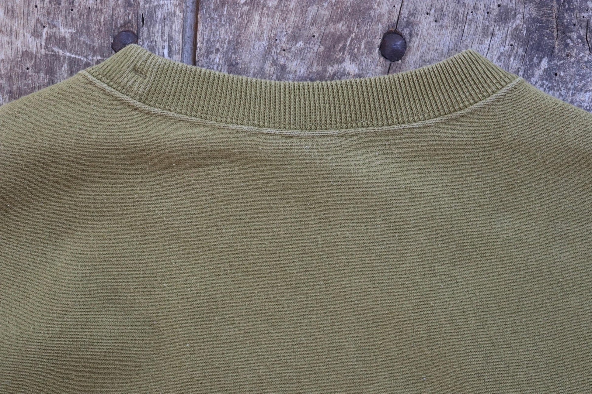 Vintage 1990s 90s Champion olive green plain sweatshirt 39" chest sports sportswear reverse weave