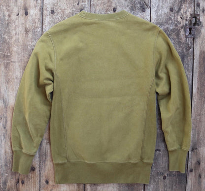 Vintage 1990s 90s Champion olive green plain sweatshirt 39" chest sports sportswear reverse weave