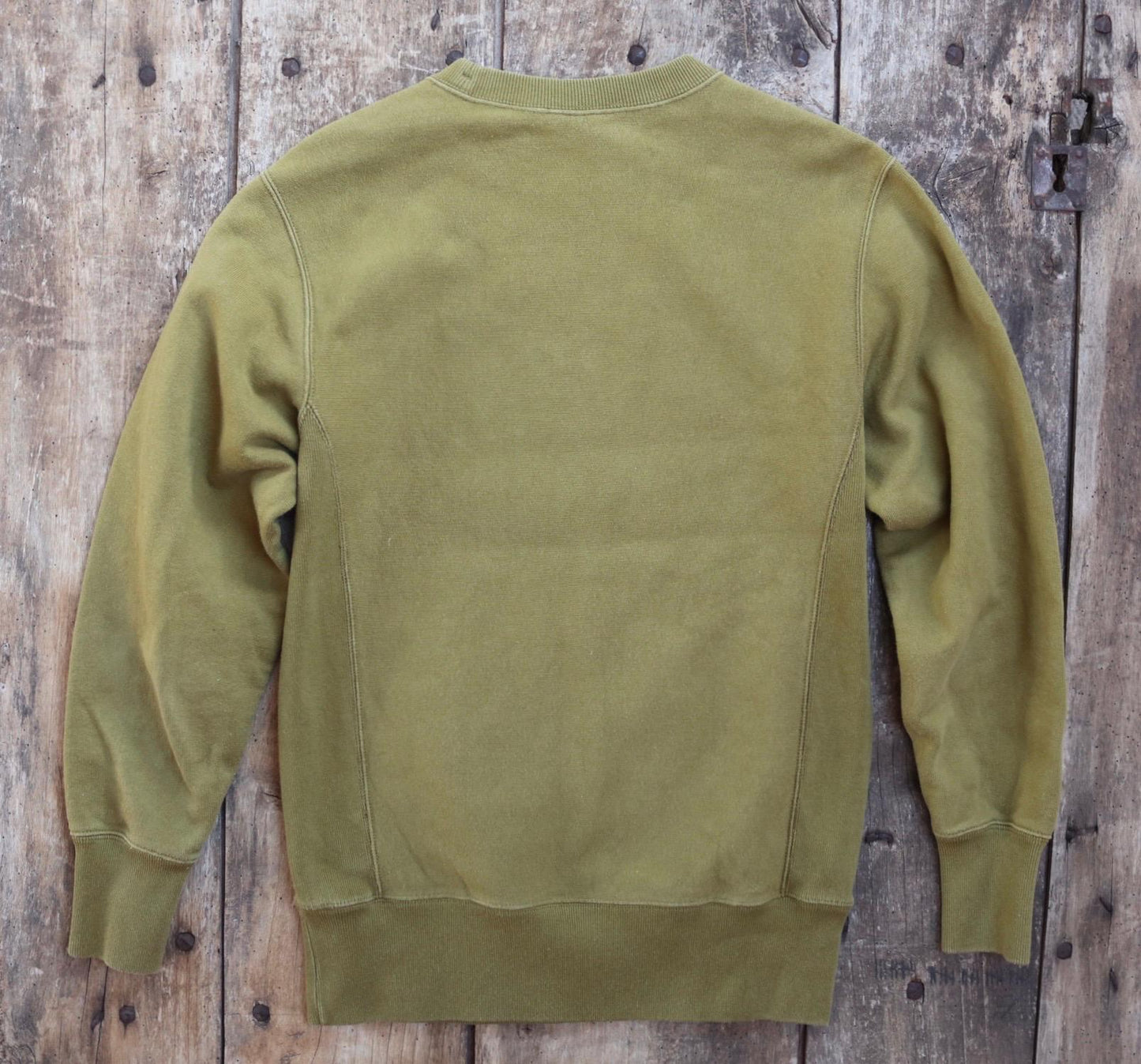 Vintage 1990s 90s Champion olive green plain sweatshirt 39" chest sports sportswear reverse weave