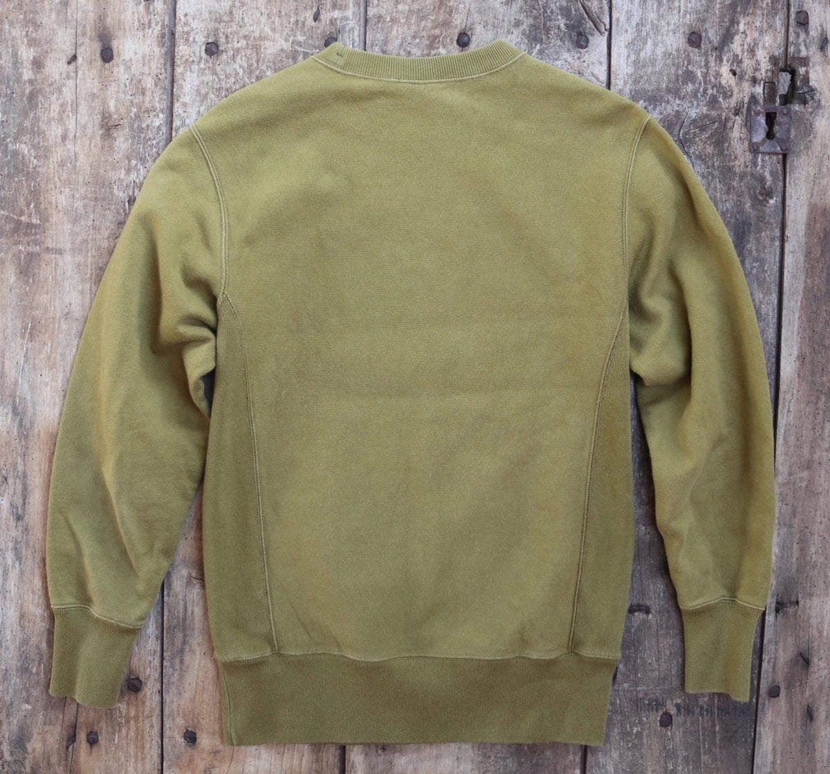 Vintage 1990s Champion sweatshirt - olive green - reverse weave sportswear - 39" chest