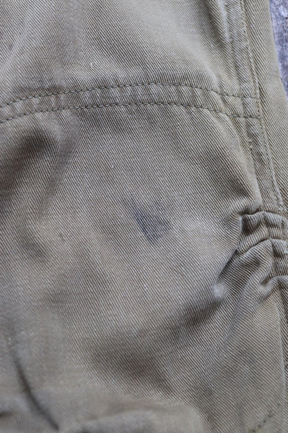 Vintage 1940s riding jodhpurs - khaki brown cotton twill - Union Made workwear - hunting breeches - 29” x 24”