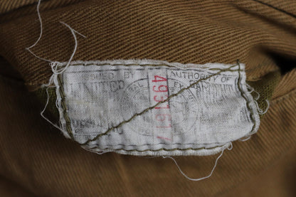 Vintage 1940s jodhpurs riding workwear khaki brown cotton twill hunting breeches 29” x 24” Union Made work chore lace up