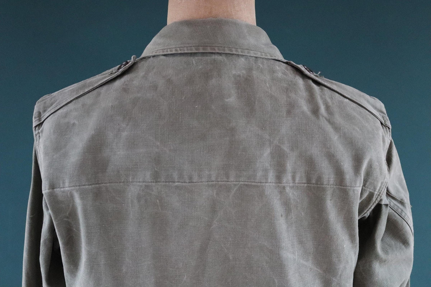 Vintage French army jacket - 1950s M47 - military utility - 46” chest - khaki green