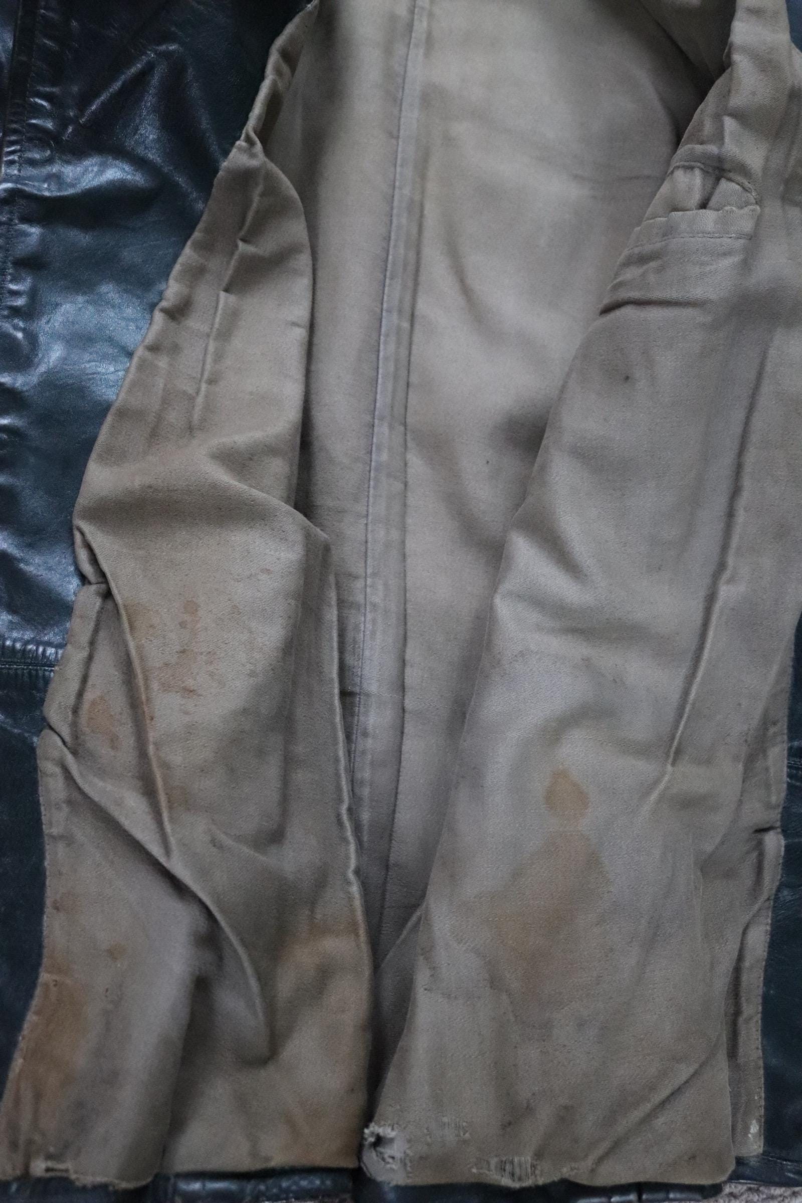 Vintage 1950s German horsehide leather jacket - 42" chest