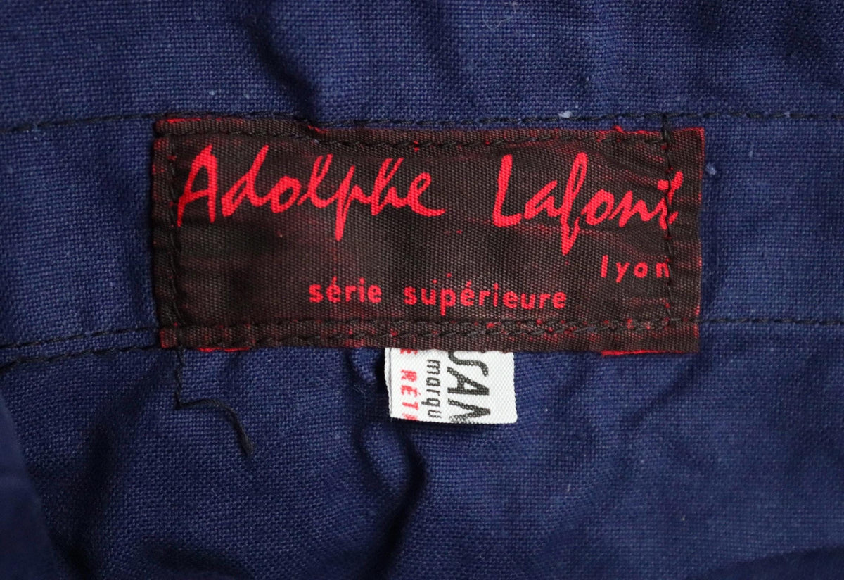 Vintage 1960s French workwear trousers - 1970s blue cotton twill chore pants - 46” x 27”