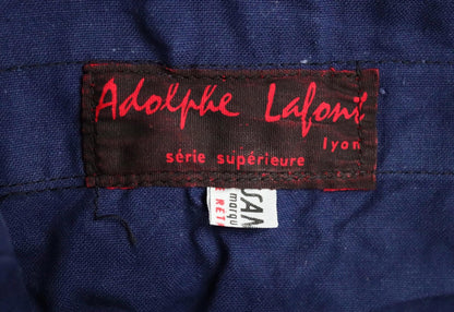 Vintage 1960s French workwear trousers - 1970s blue cotton twill chore pants - 46” x 27”