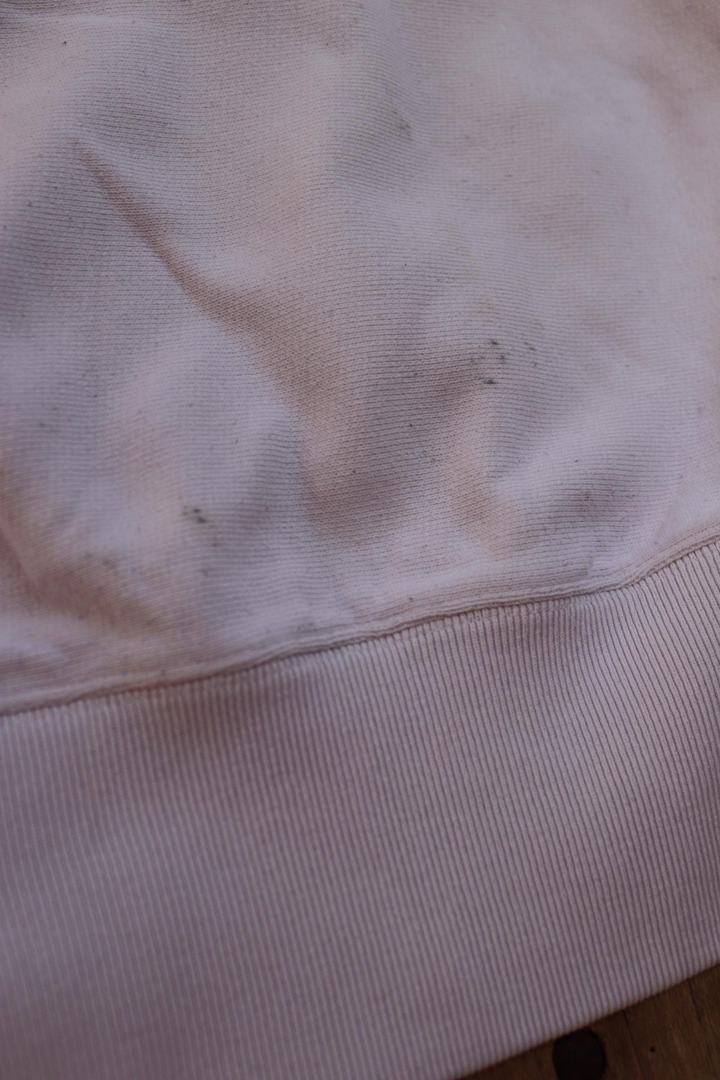 Vintage 1990s 90s Champion white plain short sleeve warm up sweatshirt 39" chest sports sportswear reverse weave