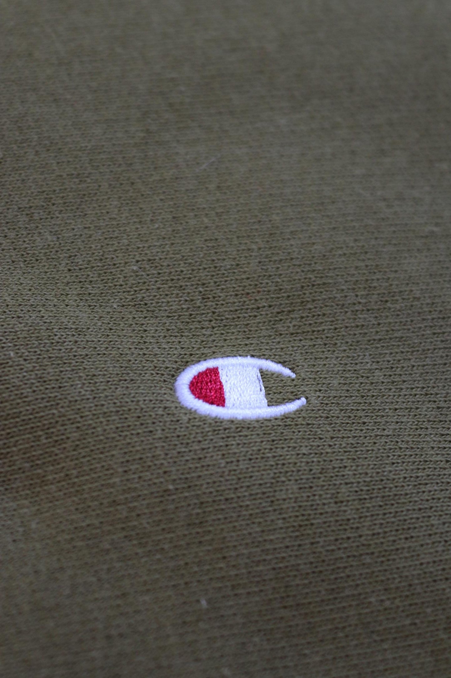 Vintage 1990s 90s Champion olive green plain sweatshirt 39" chest sports sportswear reverse weave