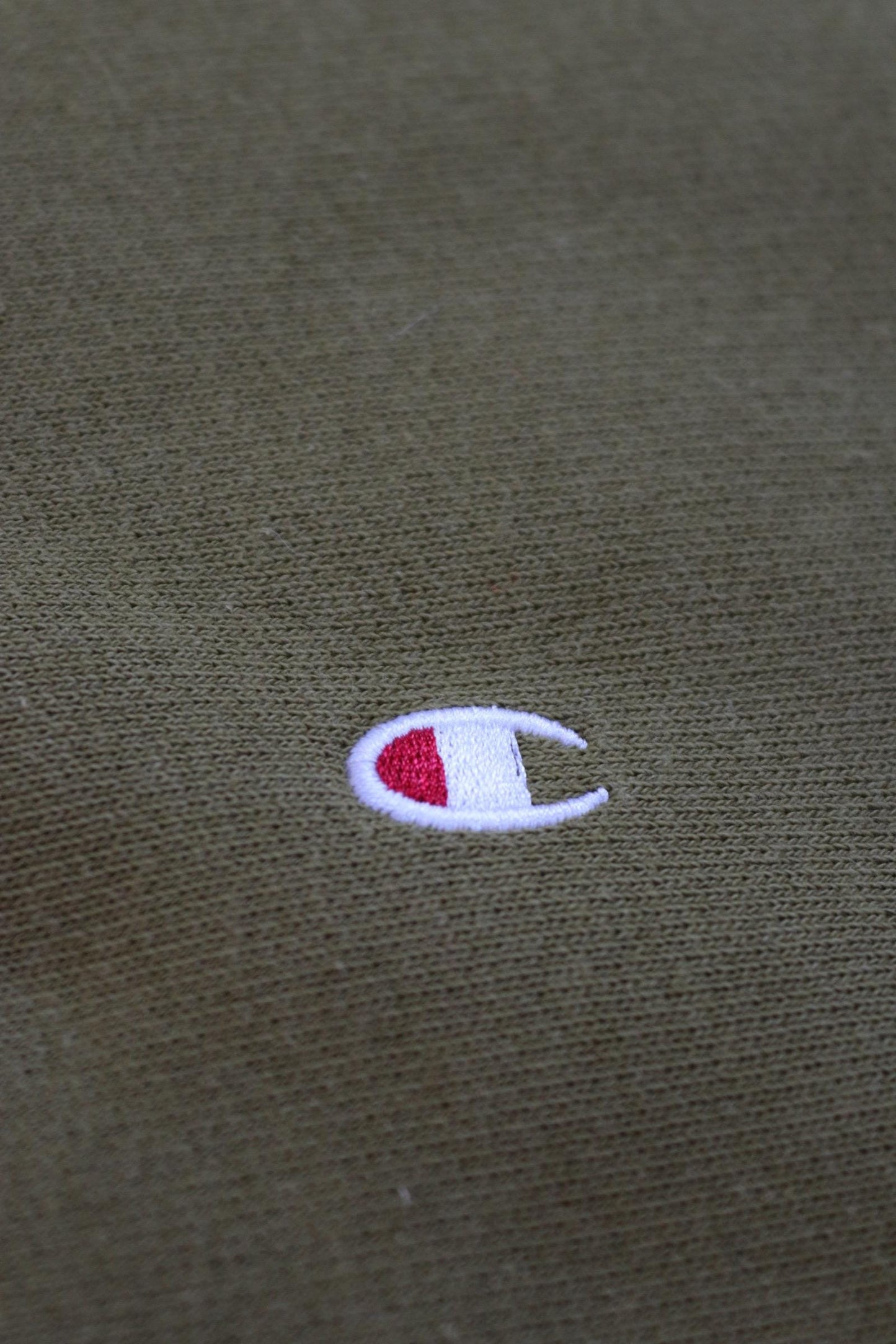 Vintage 1990s Champion sweatshirt - olive green - reverse weave sportswear - 39" chest