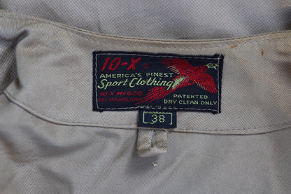 Vintage 1950s 50s 1960s 60s 10-X hunting shooting rifle jacket 39” chest half belt action back