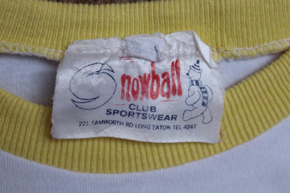 Vintage 1970s 70s red yellow black Raleigh Yeovil cycling centre t shirt top 36" chest made in England mod Tour de France