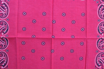 Vintage 1960s 60s turkey red printed bandana pocket square neckerchief cotton color colour fast workwear RN 14193