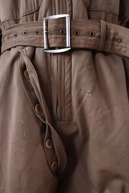 Vintage 1940s WW2 Japanese flight suit - antique aviator clothing - military pilot - fur lined