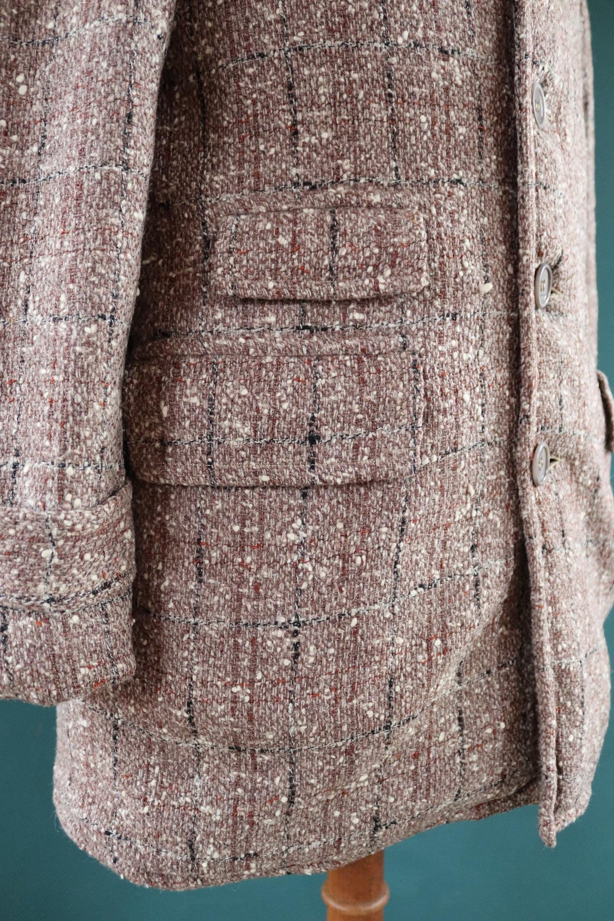 Vintage 1960s car coat - fleck jacket - 39” chest