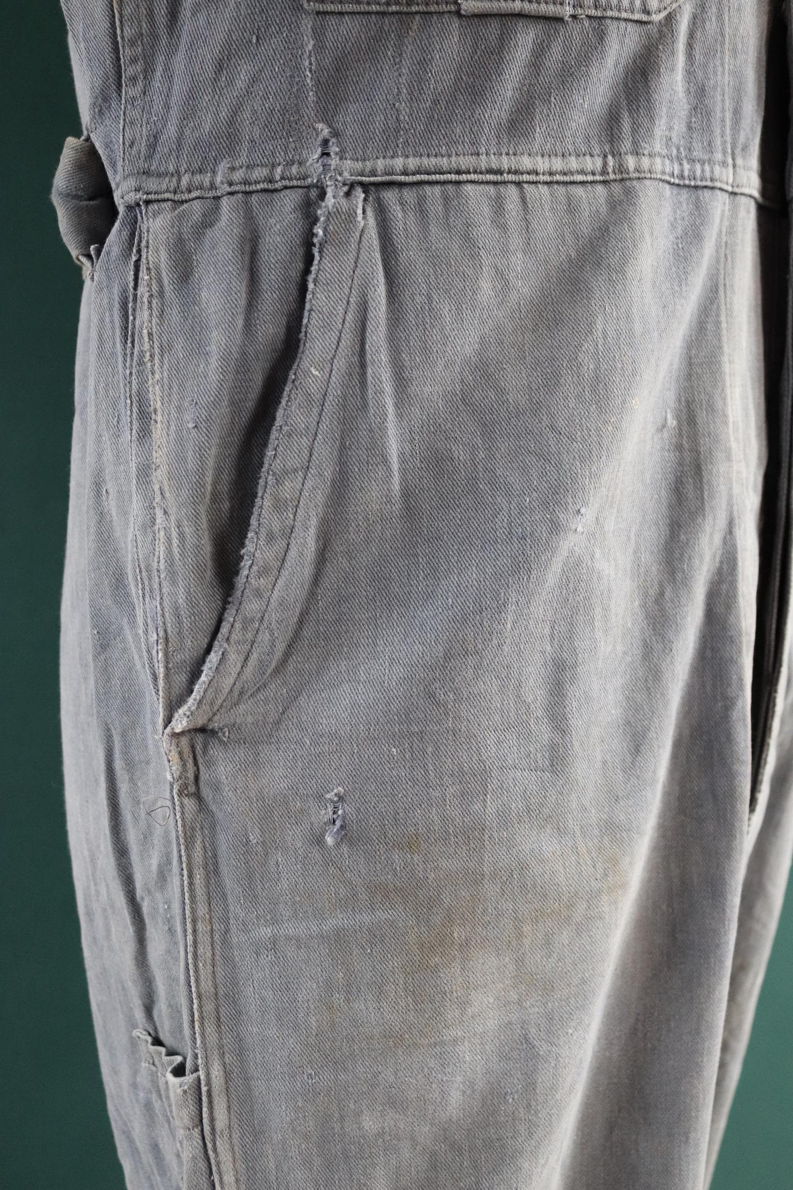 Vintage 1960s 60s Vole British blue cotton twill coveralls overalls work workwear chore boiler suit 41” 36” 27”