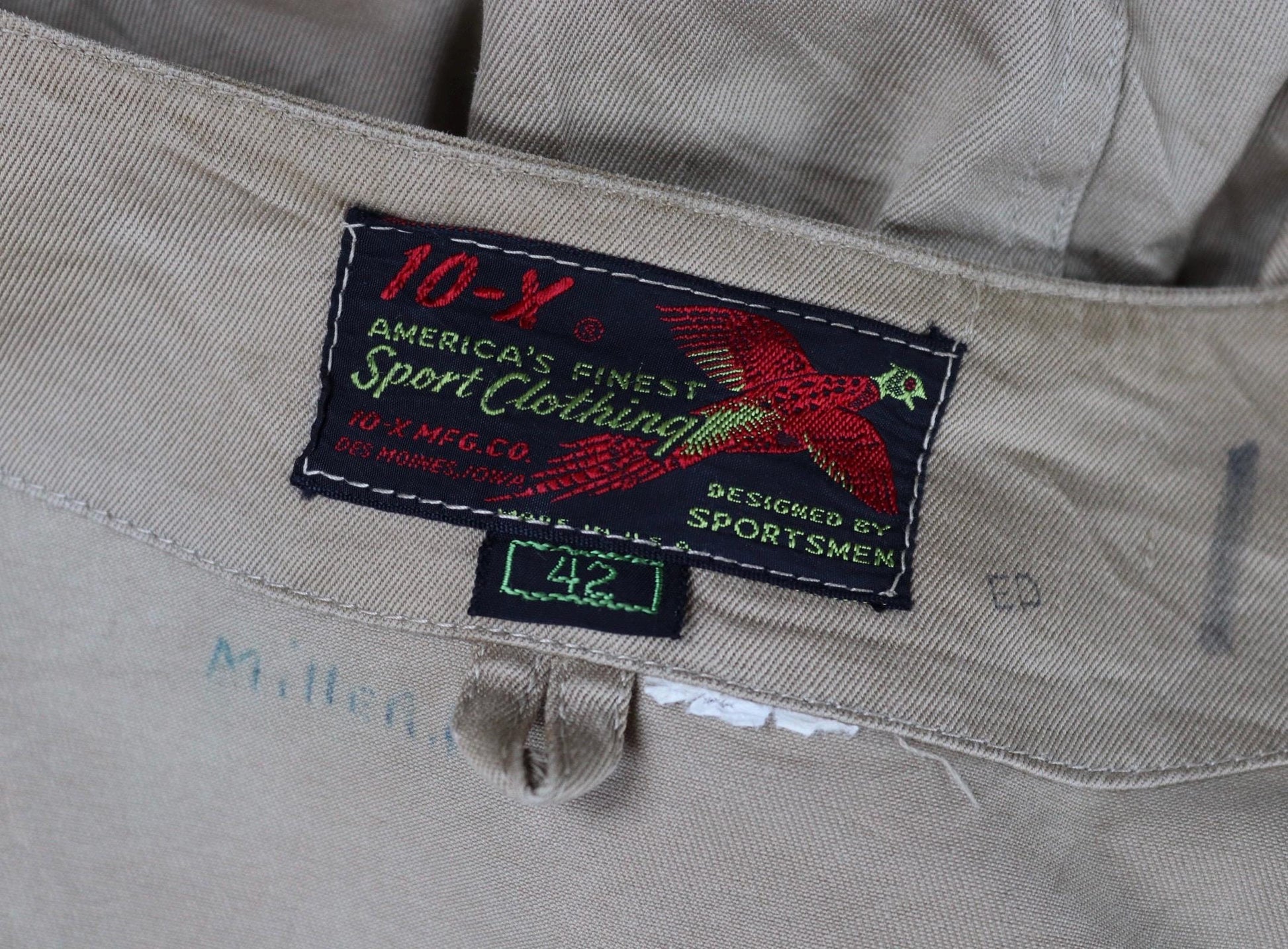 Vintage 1960s 60s khaki brown 10-X hunting shooting rifle jacket 42” chest