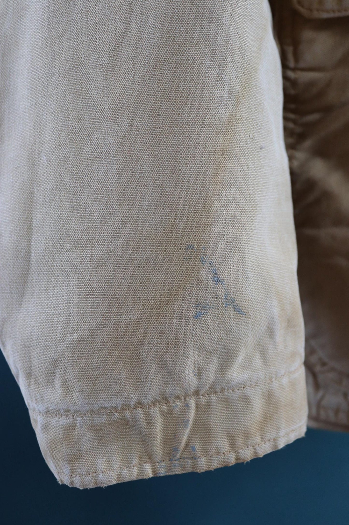 Vintage 1950s 60s hunting jacket - American workwear - JC Higgins - tan brown duck cotton canvas - 50” chest