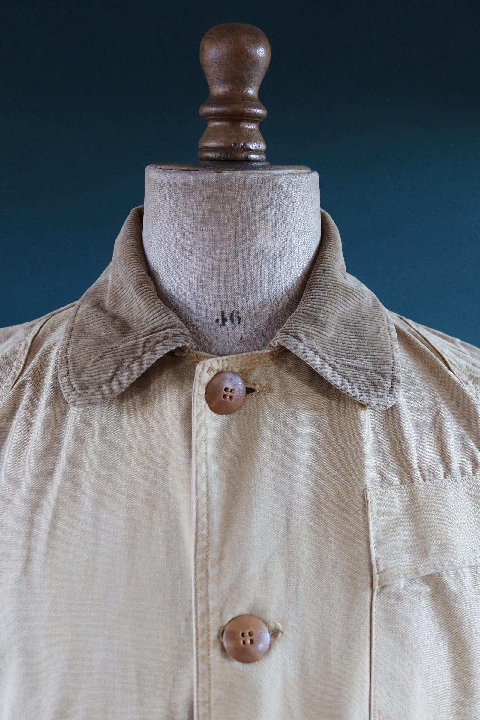 Vintage 1950s 60s hunting jacket - American workwear - JC Higgins - tan brown duck cotton canvas - 50” chest
