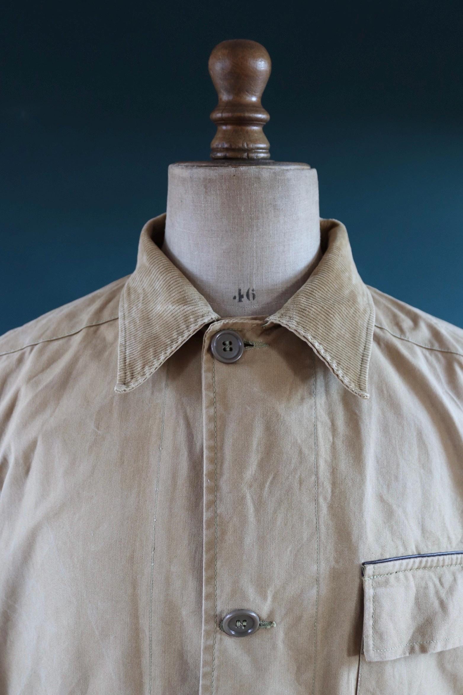 Vintage 1940s Duxbak Utica hunting jacket - tan brown duck cotton canvas - American workwear - 48” chest