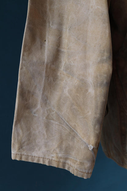 Vintage 1980s hunting jacket - tan brown duck cotton canvas - American workwear - 48” chest