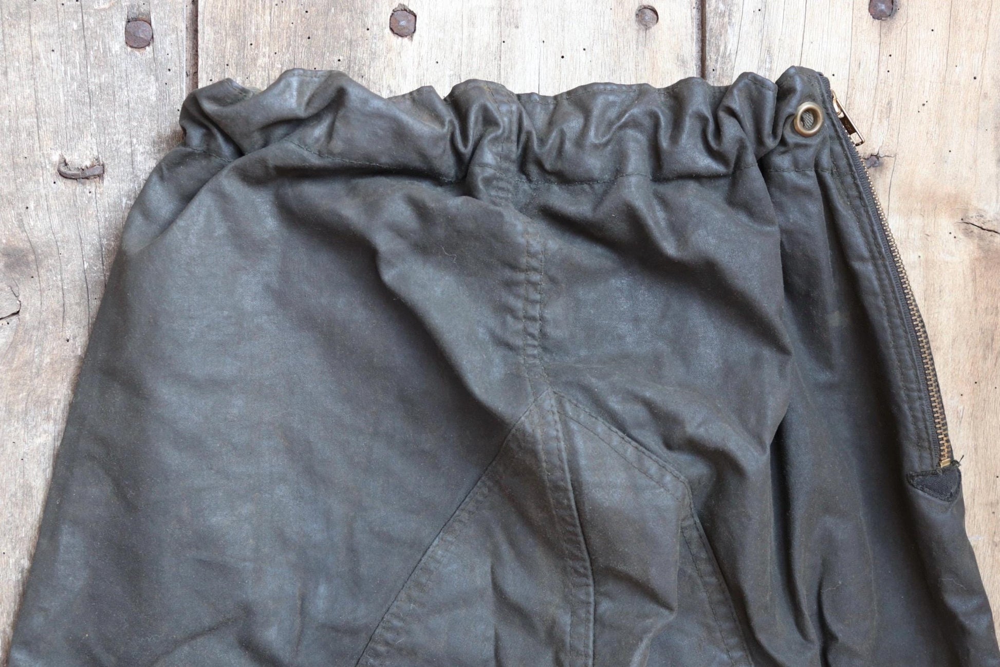 Vintage 1970s Belstaff waxed cotton motorcycle trousers - 26” 28” 30” - trial bike racing