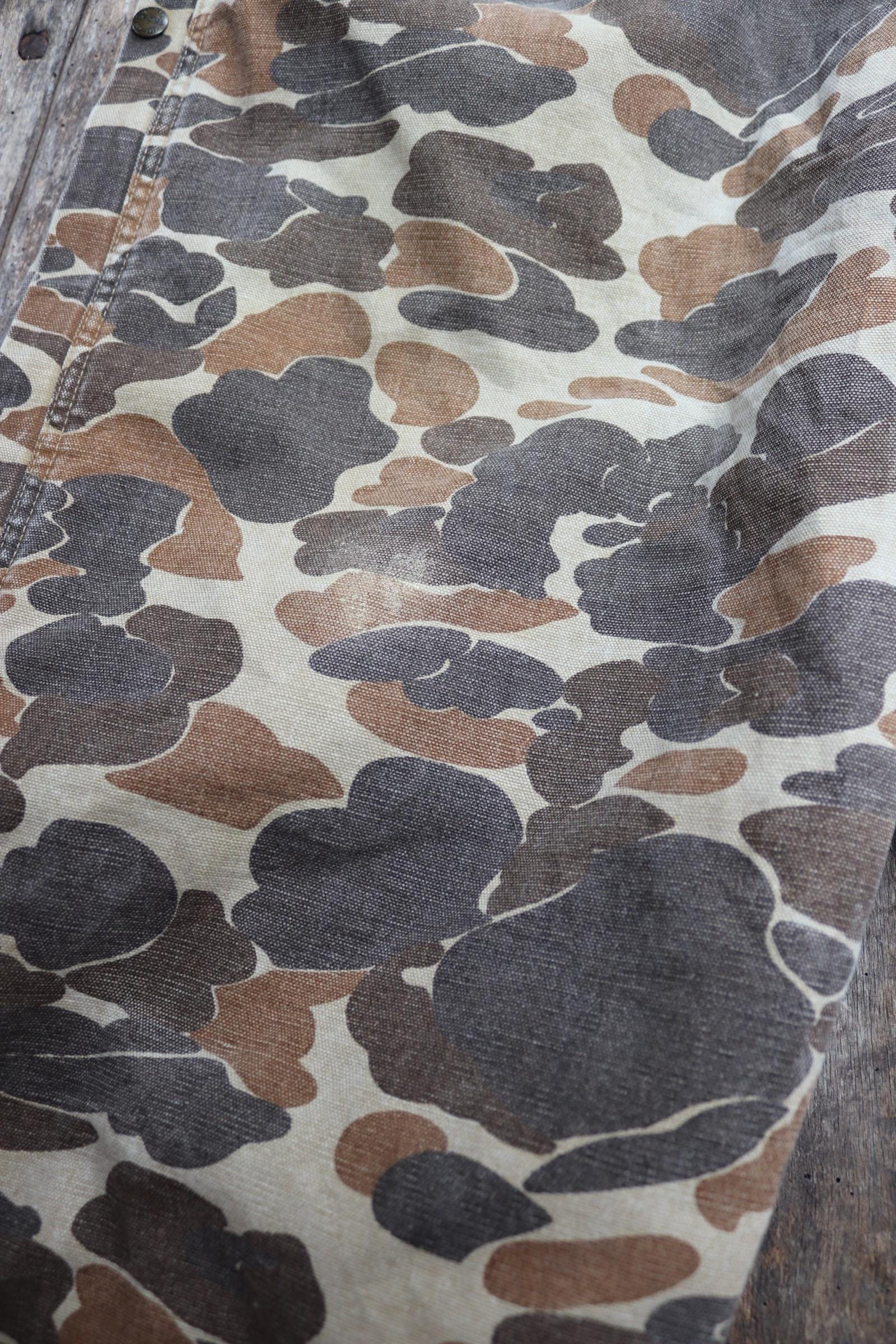 Vintage 1980s Carhartt coveralls - workwear overalls - woodland camo duck cotton - Union Made denim - 54" x 46" x 30