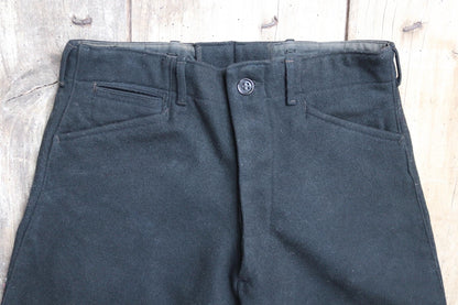Vintage jodhpurs antique 1930s 1940s black wool riding hunting breeches britches 28” x 24”