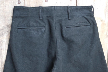 Vintage jodhpurs antique 1930s 1940s black wool riding hunting breeches britches 28” x 24”