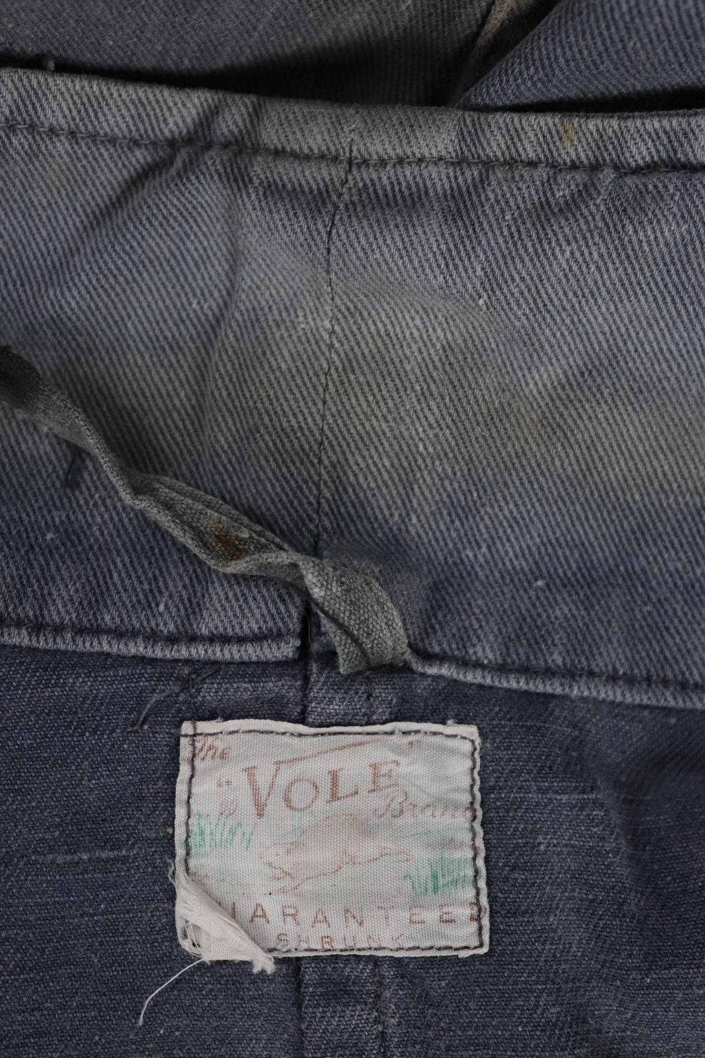 Vintage 1960s 60s Vole British blue cotton twill coveralls overalls work workwear chore boiler suit 41” 36” 27”