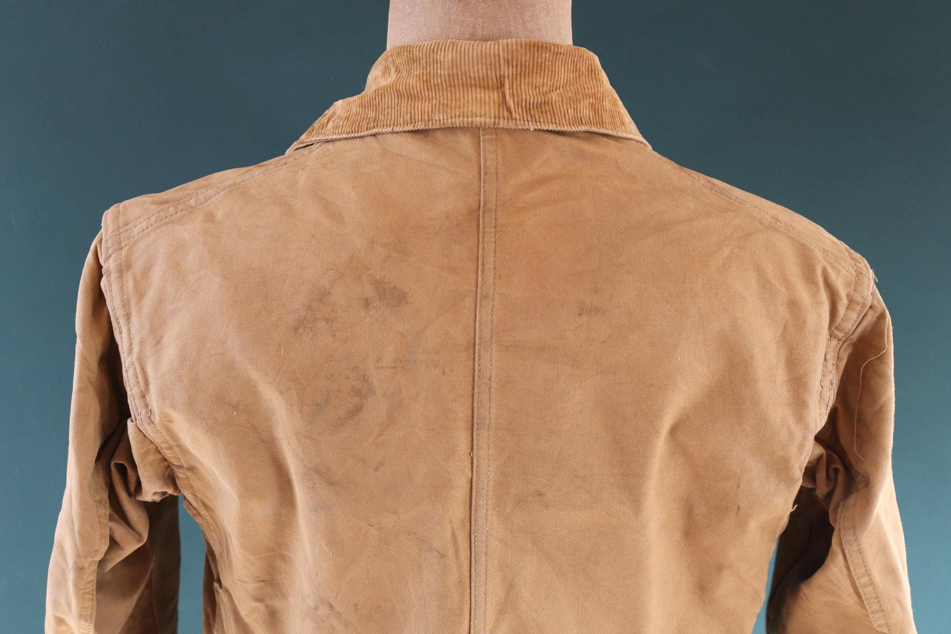 Vintage 1930s 30s 1940s 40s Red Head tin cloth duck cotton canvas hunting shooting jacket 42” chest American workwear work chore