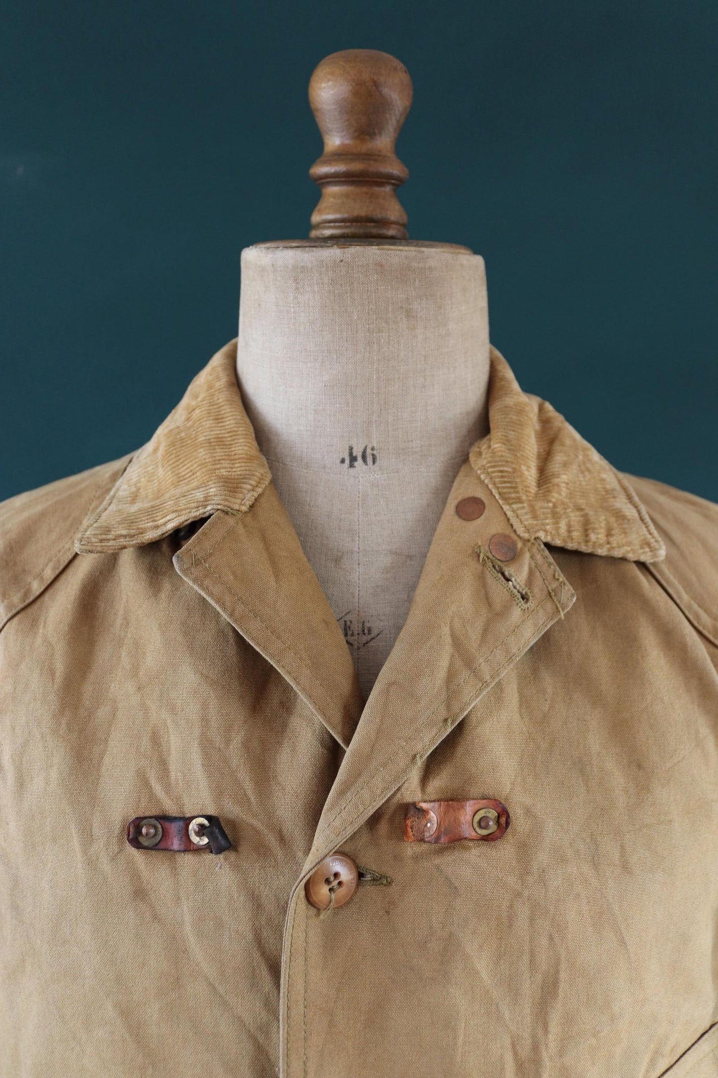 Vintage 1930s 30s 1940s 40s Red Head tin cloth duck cotton canvas hunting shooting jacket 42” chest American workwear work chore