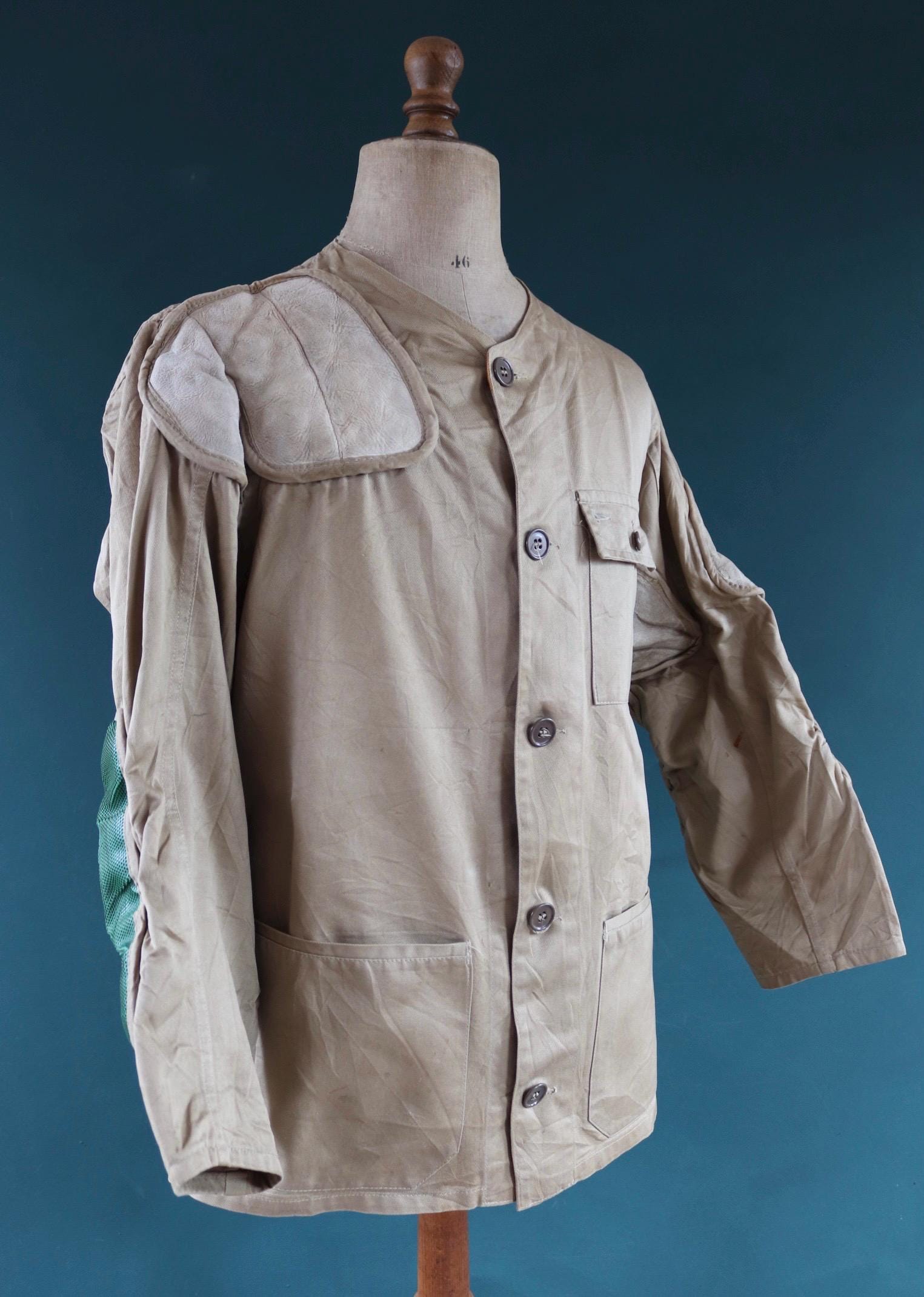 Vintage 1960s 60s khaki brown 10-X hunting shooting rifle jacket 42” chest