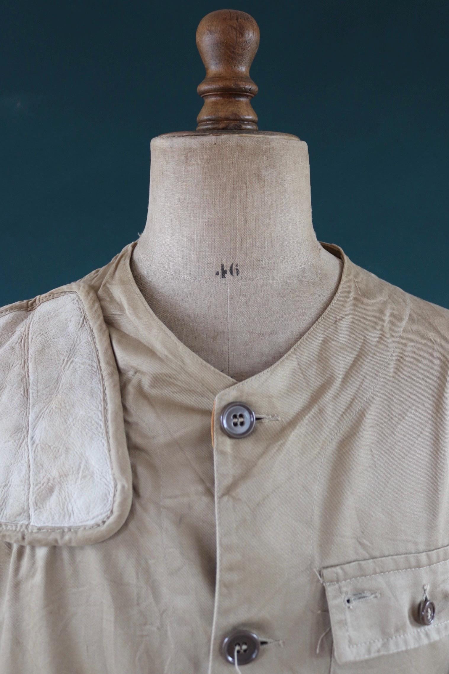 Vintage 1960s 60s khaki brown 10-X hunting shooting rifle jacket 42” chest