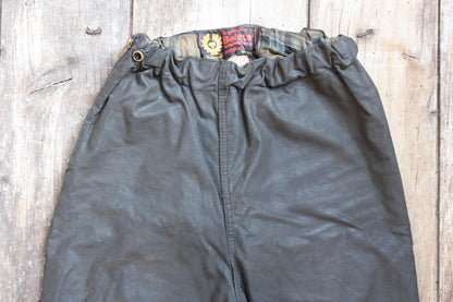 Vintage 1970s Belstaff waxed cotton motorcycle trousers - 26” 28” 30” - trial bike racing