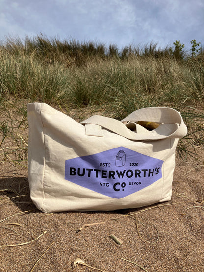 Cotton tote beach bag - Butterworth’s Vintage shop Devon