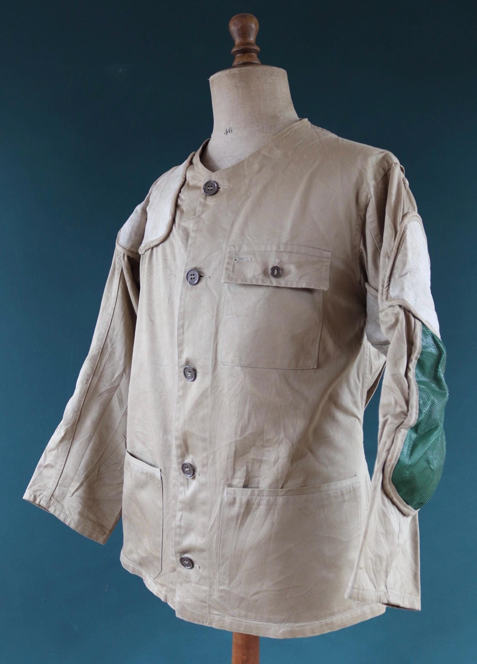 Vintage 1960s 60s khaki brown 10-X hunting shooting rifle jacket 42” chest