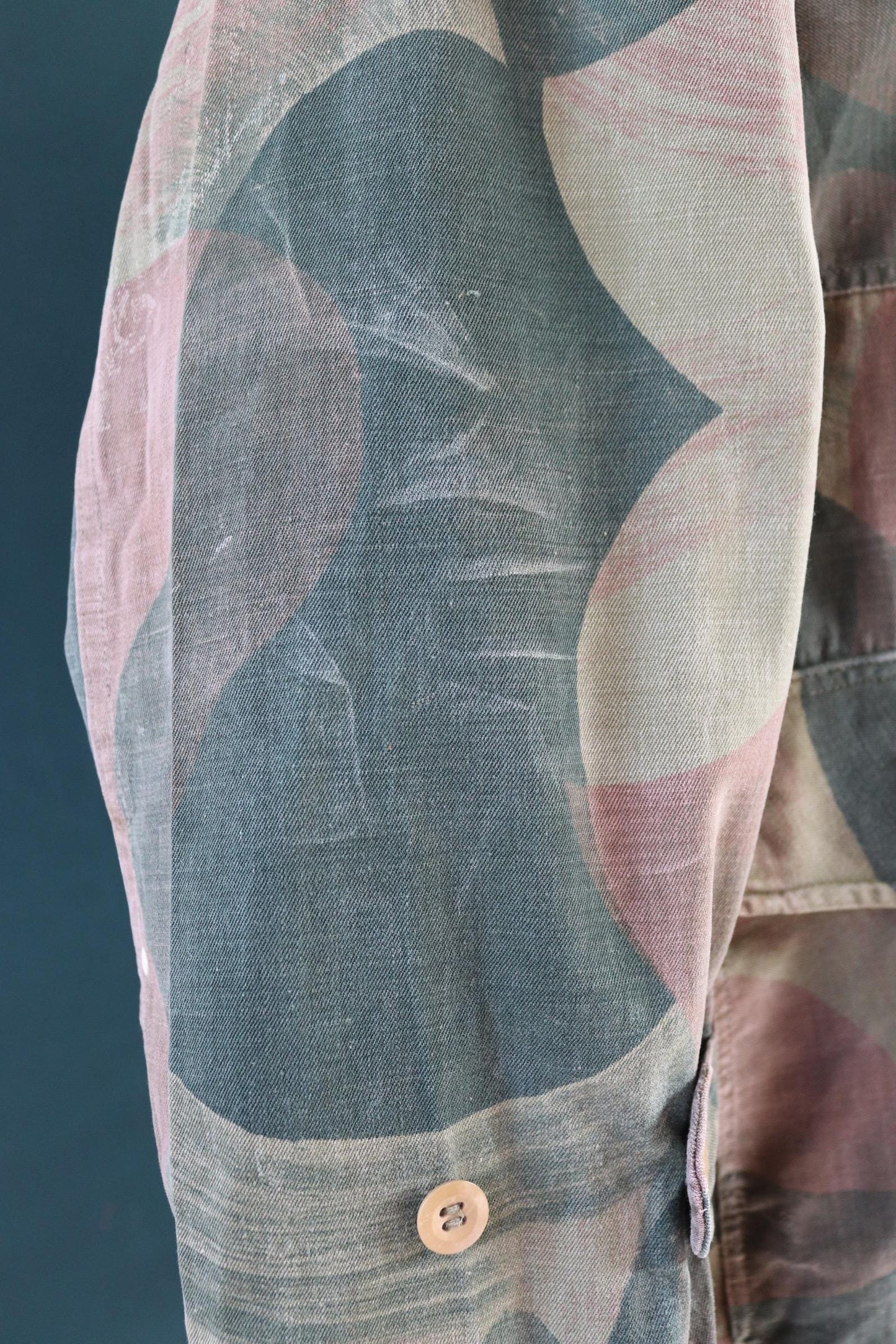 Vintage 1950s Belgian paratrooper smock - military anorak - moon and balls camouflage - 56” chest