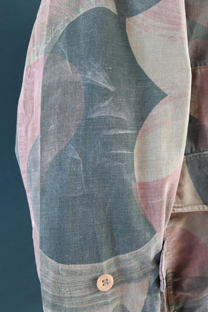 Vintage 1950s Belgian paratrooper smock - military anorak - moon and balls camouflage - 56” chest