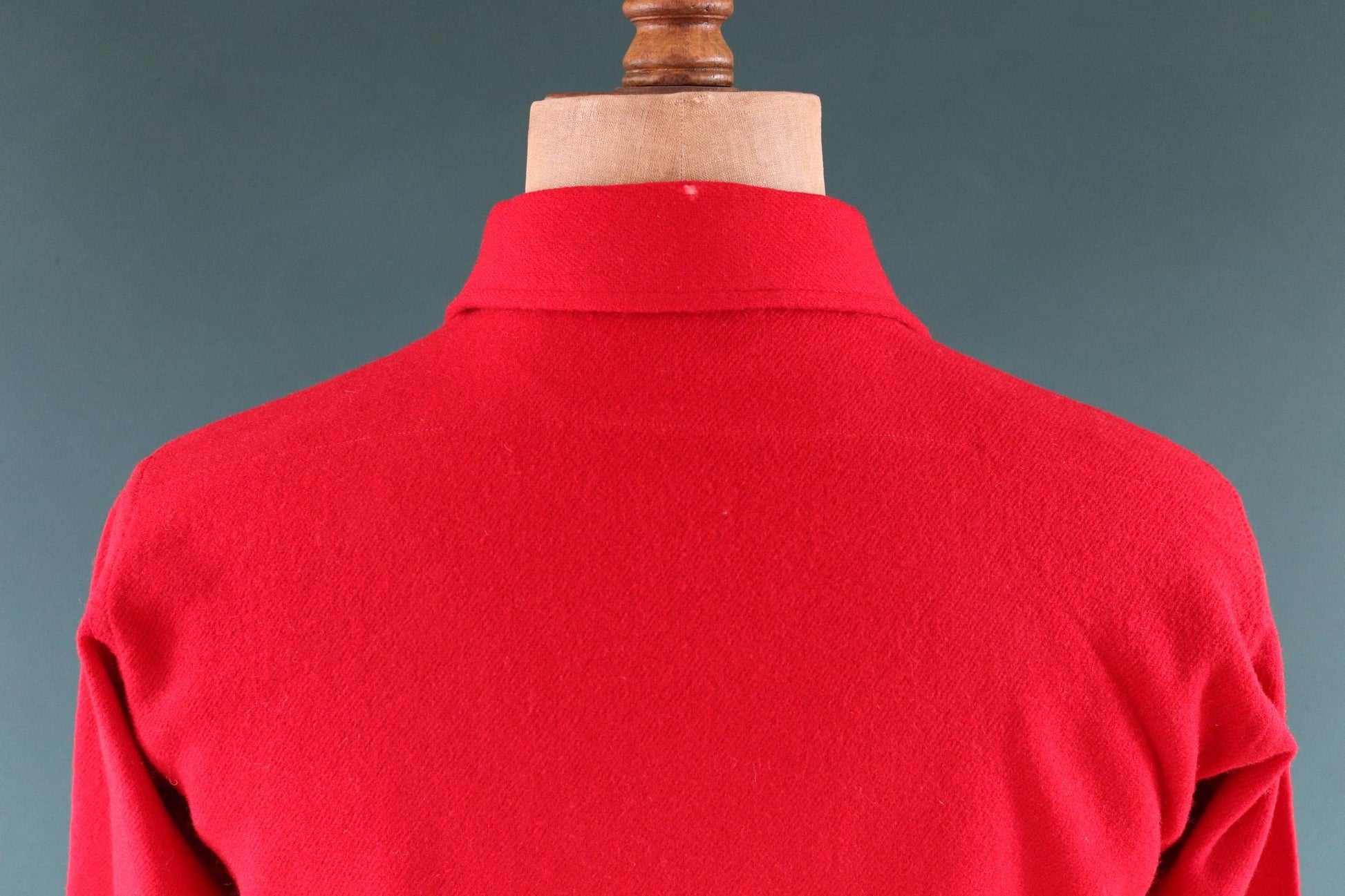 Vintage 1960s wool shirt plain red 41” chest