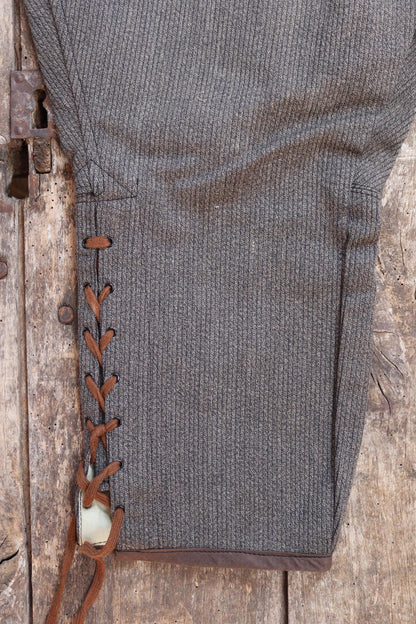 Vintage French workwear trousers jodhpurs 1960s brown velours côtelé corduroy hunting riding breeches 40” x 26”