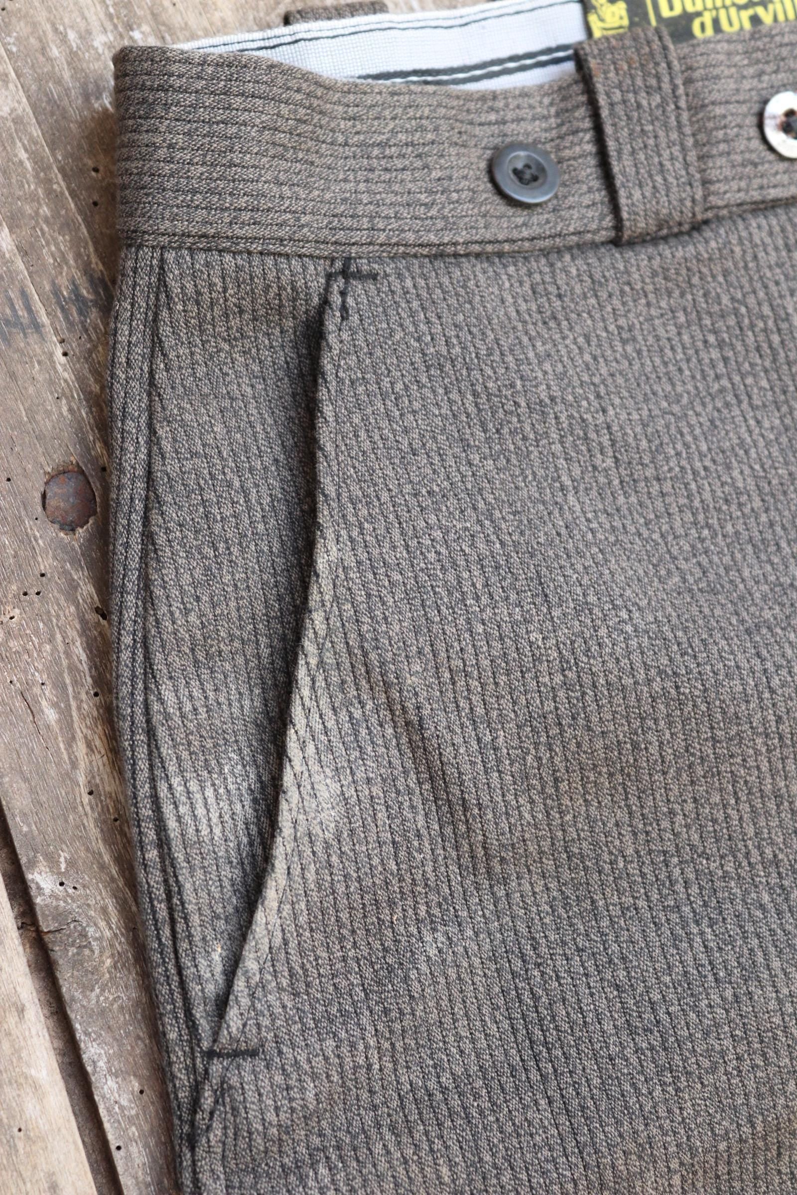 Vintage French workwear trousers jodhpurs 1960s brown velours côtelé corduroy hunting riding breeches 40” x 26”