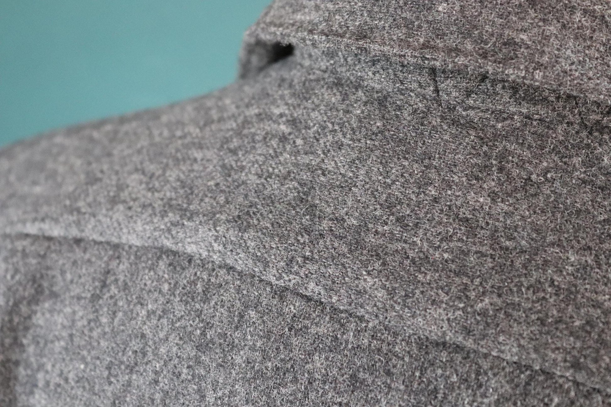 Vintage 1960s wool shirt McGregor loop collar plain grey hiking camping 42” chest