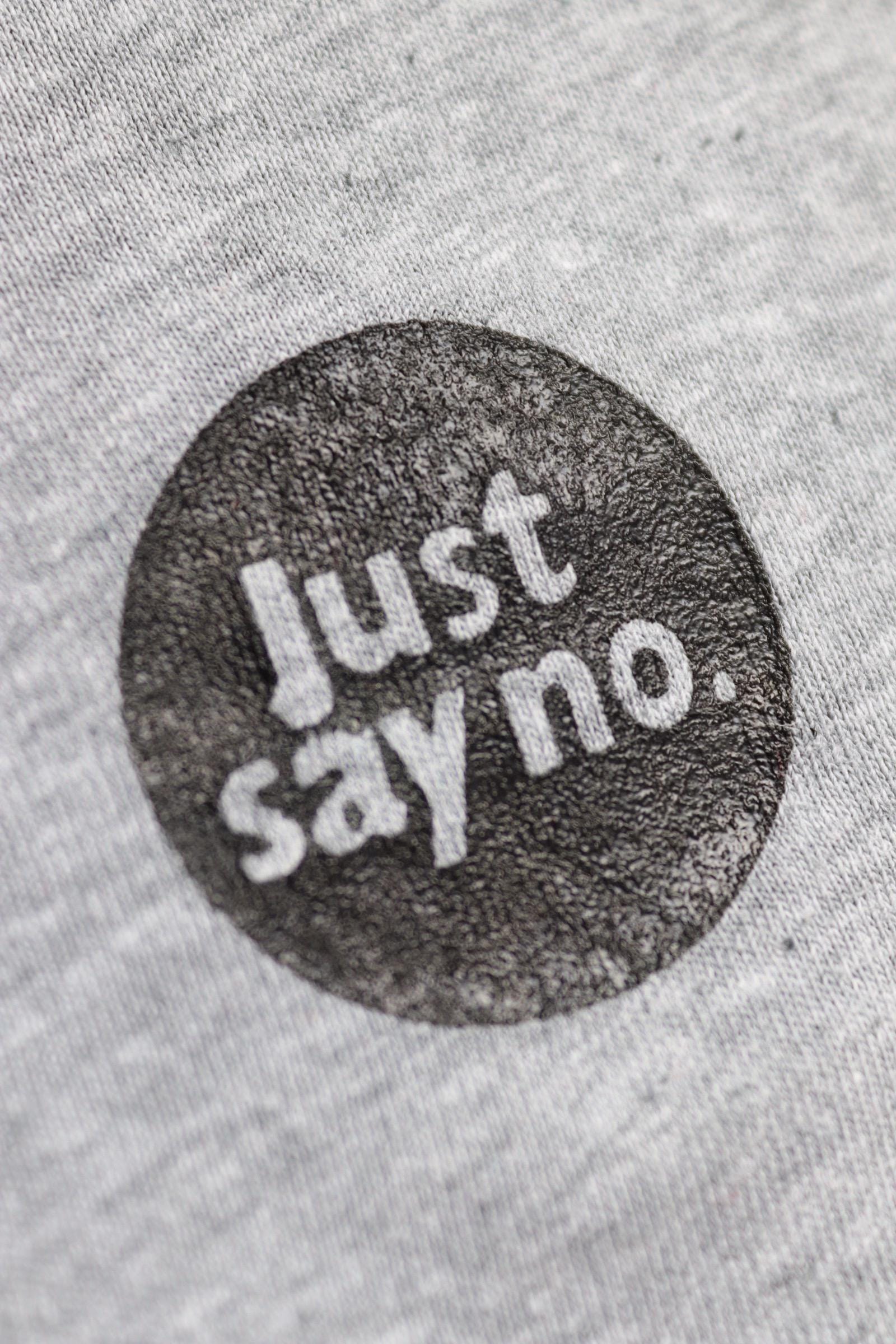Vintage 1980s kids football t shirt - just say no - soccer sportswear - 32” chest - for age 7, 8, 9