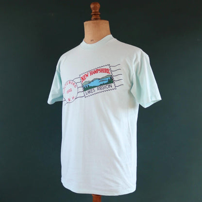 Vintage 1990s tourist t shirt - New Hampshire print - mint green - 41” chest
