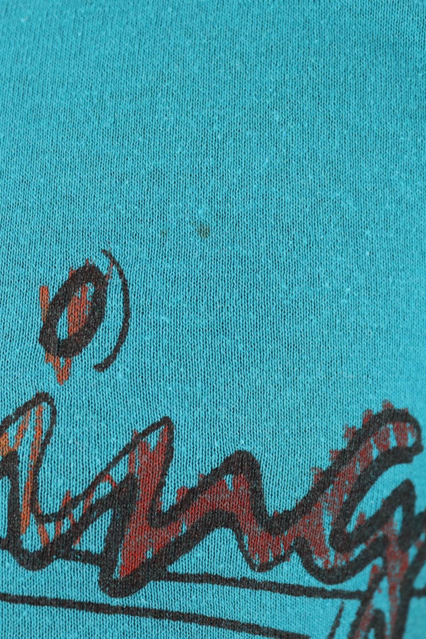 Vintage 1990s sailing t shirt - boat print - turquoise blue - 35” chest