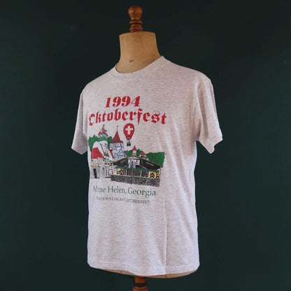 Vintage 1990s Oktobertfest t shirt - Georgia print - grey marl - 42” chest
