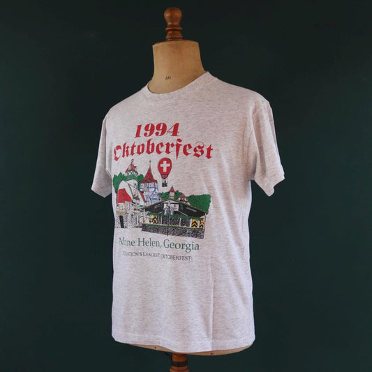 Vintage 1990s Oktobertfest t shirt - Georgia print - grey marl - 42” chest